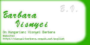 barbara visnyei business card